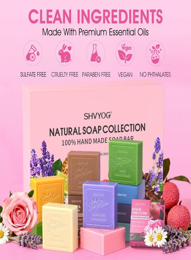 SHVYOG Natural Soap Bar Gift Set, 6PCS Soap with Organic Ingredients & Essential Oils, Cleanses & Softens Skin, Moisturizing, Gifts for Women, Body Wash & Face - 100G*6 - Image 4